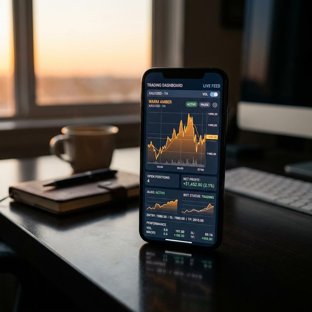 Blysk Zyskura AI crypto trading platform interface on a mobile device